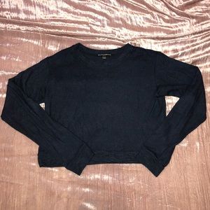 Brandy Melville Cropped Navy Sweater
